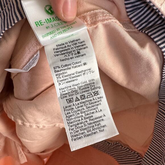 J.Crew 9" Pleated Heritage Chino Short WMNS 8 Ballet Slipper High Rise Stretchy - Picture 5 of 6